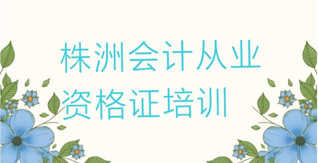 十大株洲渌口区会计从业资格证培训时间要多久排名前五排行榜