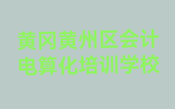 十大黄冈黄州区哪家学校学会计电算化好点(黄冈黄州区会计电算化培训班价格标准是多少钱)排行榜