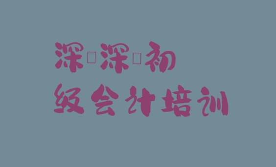 十大深圳初级会计培训机构报名培训去哪(深圳坪山区初级会计深圳坪山区学校有哪些专业)排行榜