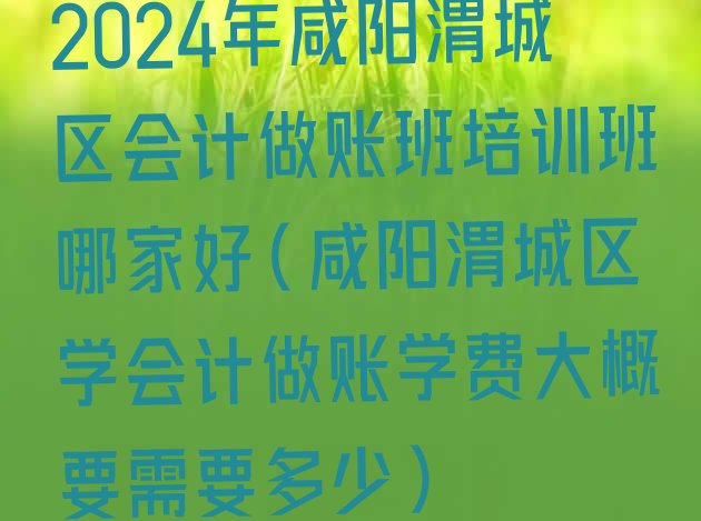 十大2024年咸阳渭城区会计做账班培训班哪家好(咸阳渭城区学会计做账学费大概要需要多少)排行榜